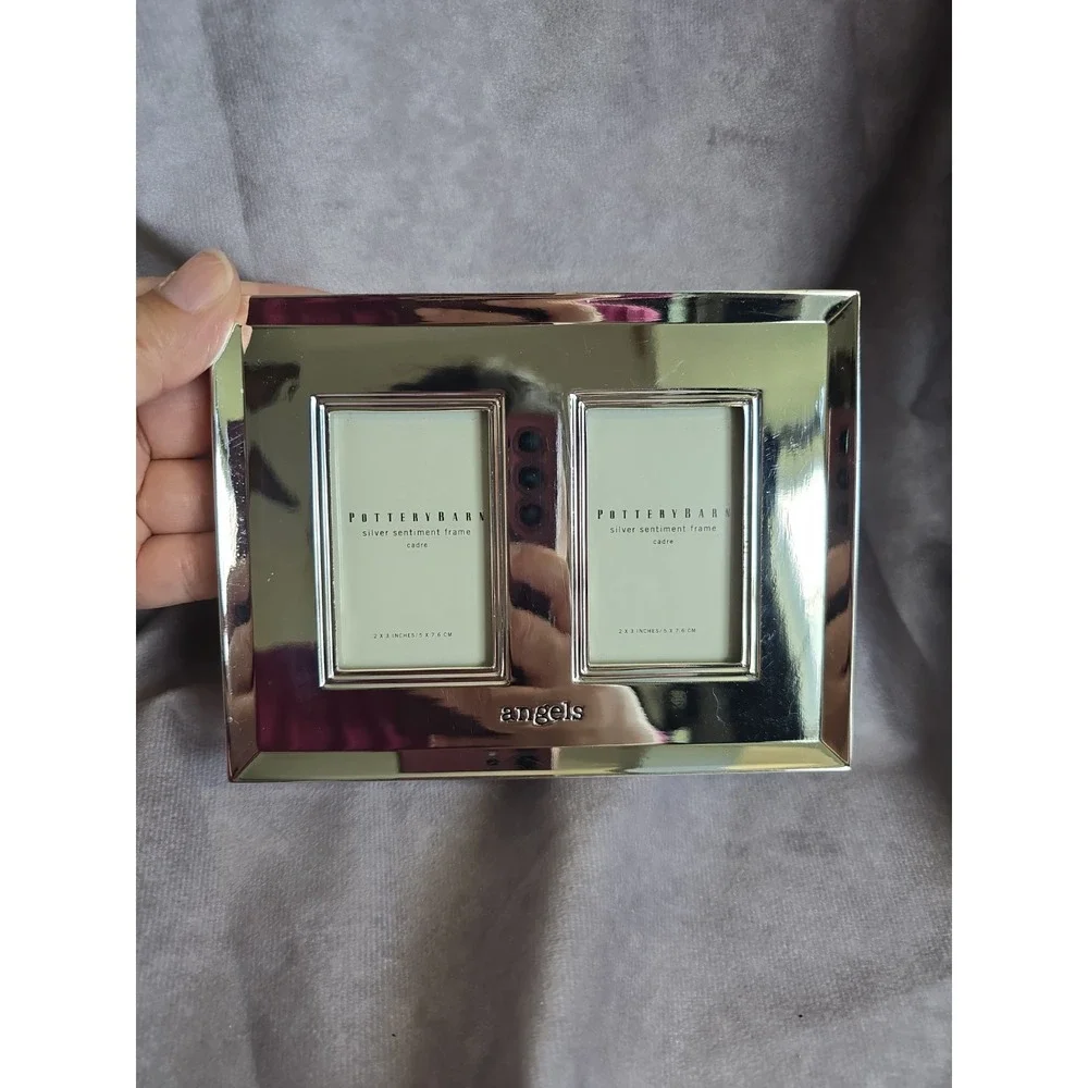 POTTERY BARN, SILVER SENTIMENT FRAME, 